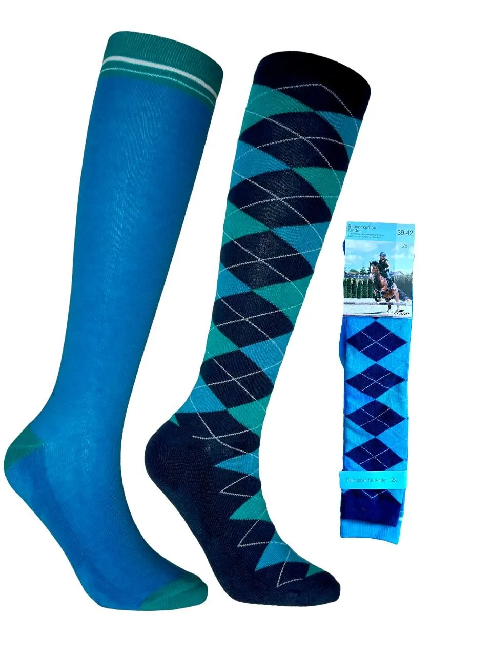 Гольфы Crane ярко-бирюзовые (2 пары) 39-42