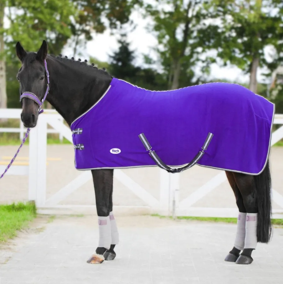 Попона York Britta флисовая с ремнями фиолетовая 155 см
