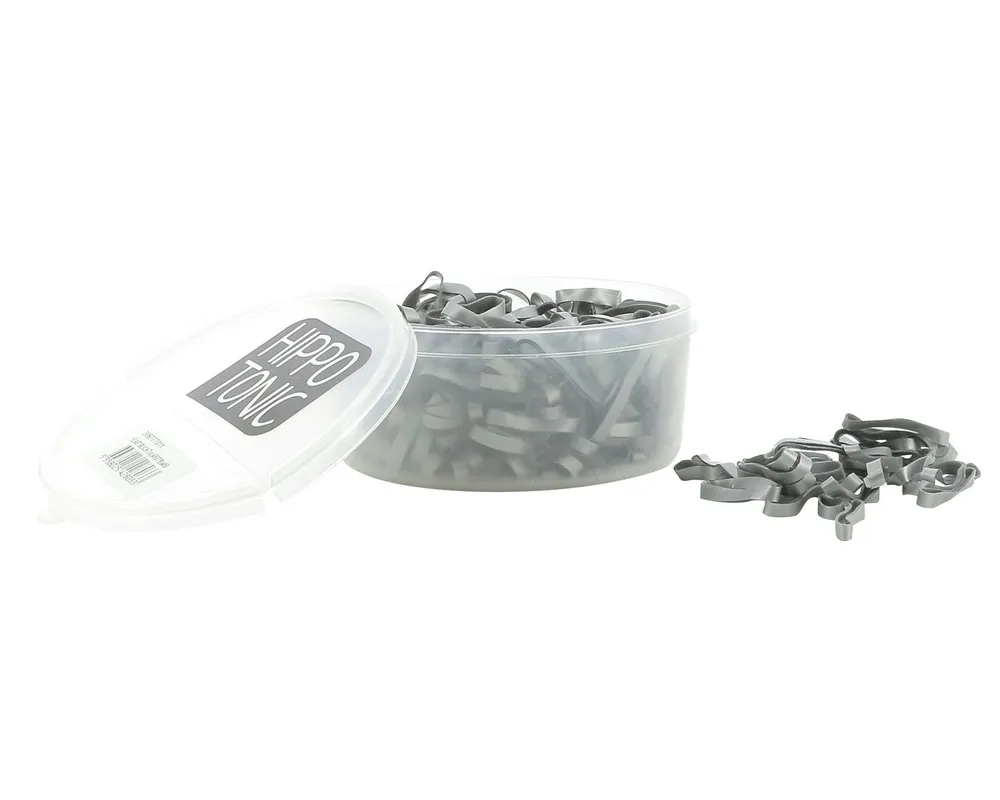 Резинки для гривы Ekkia серебряные коробка 500 штук