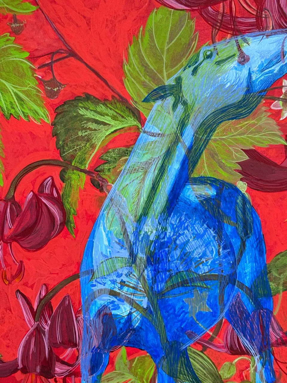 лошадь в цветах