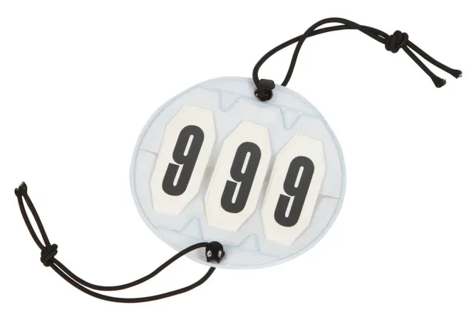 Номерки для соревнований, 3 окошка (пара)