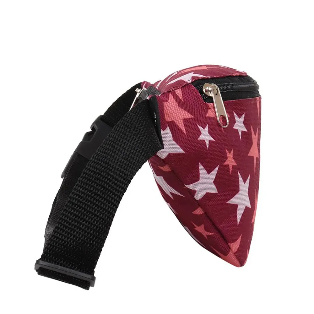 Сумка на пояс, длина 31 см (цвет бордовый со звёздами) (Good Bag)