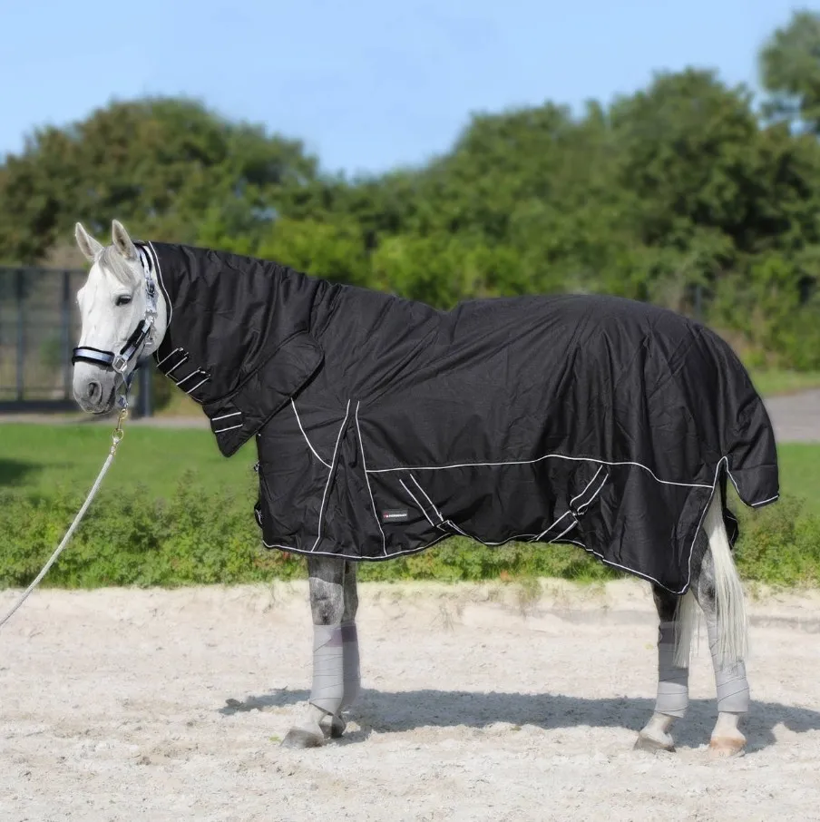 Попона HE Aspen Combo зимняя/дождевая/200 гр с капором темно-синяя 155 см