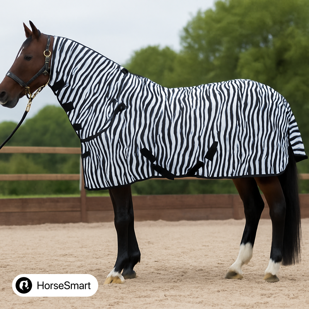 Попона сетка с капором Zebra