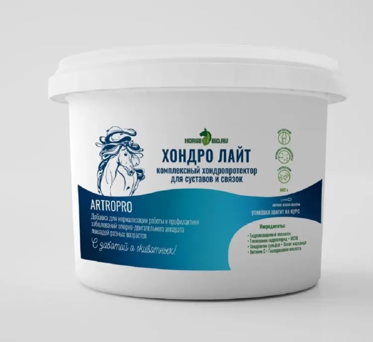Horse-bio: Хондропротектор Хондро Лайт ArtroPro для лошадей, 600 гр.