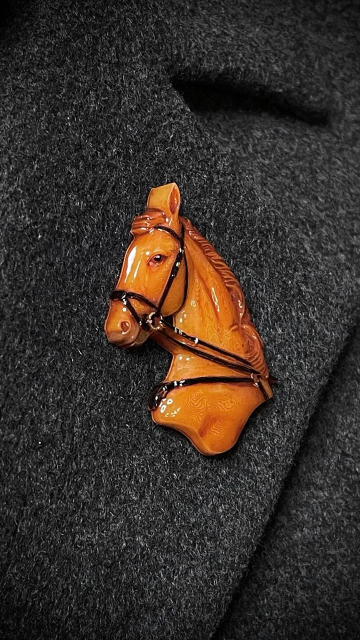 Брошь Донская лошадь ручная работа
