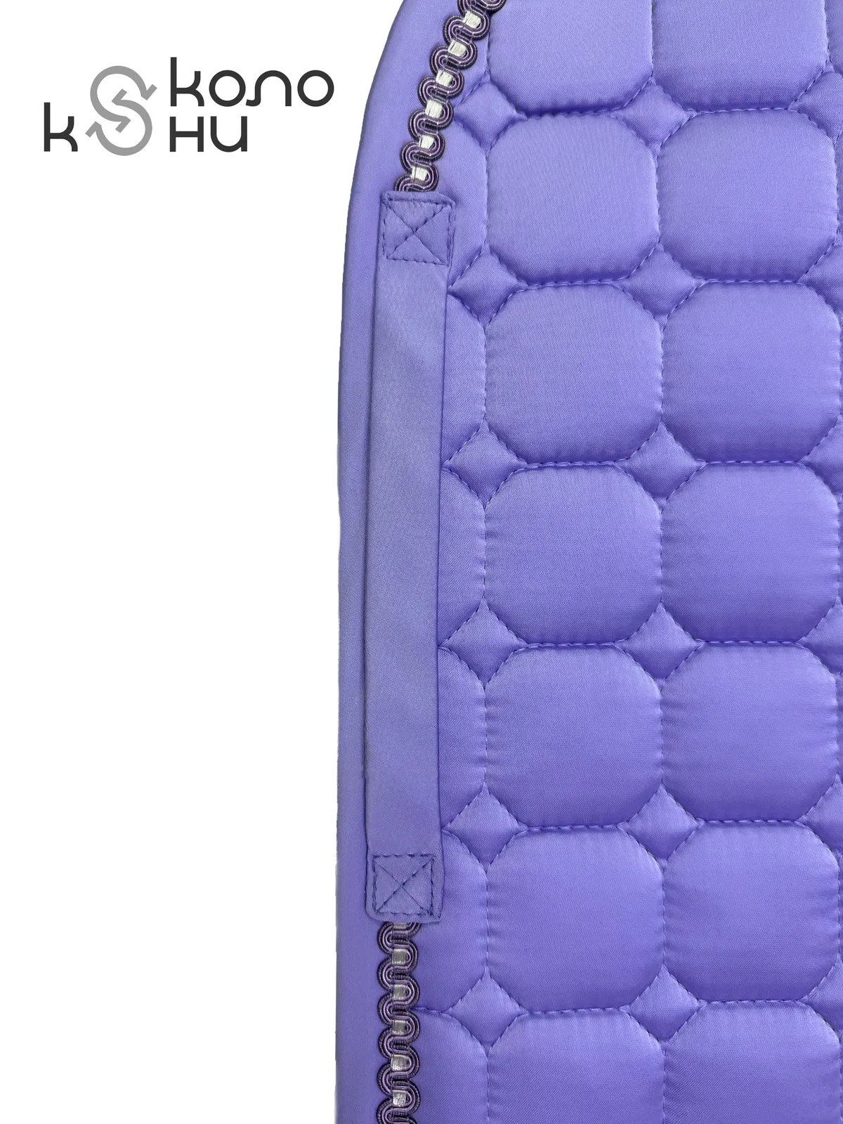 Вальтрап выездковый для лошади конный спорт, верховая езда ОколоКони, цвет сиреневый, мелкая стежка