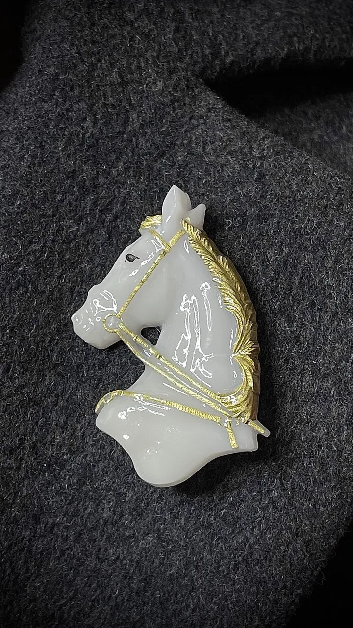 Брошь Лошадь фарфор (имитация)