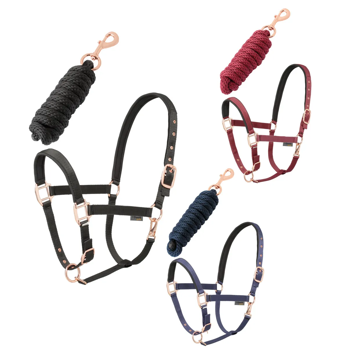 Недоуздок с чумбуром "DASLO GOLD"