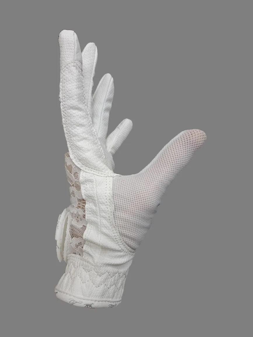Перчатки для верховой езды Tasmanya летние, с кружевной вставкой XS