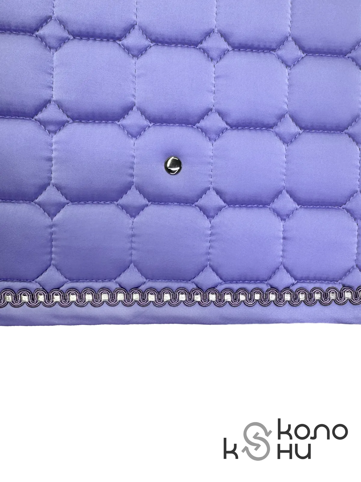 Вальтрап выездковый для лошади конный спорт, верховая езда ОколоКони, цвет сиреневый, мелкая стежка