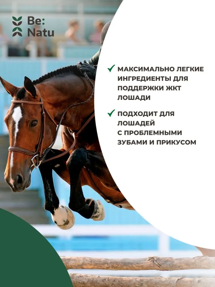 Be:Natu Vetmash легкая лечебная каша при нарушениях ЖКТ, для восстановления для лошадей 20 кг