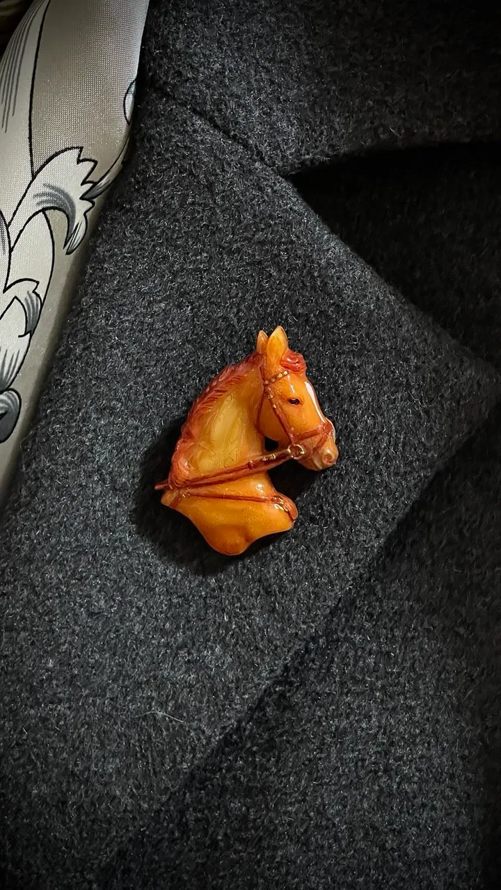Брошь Донская лошадь ручная работа