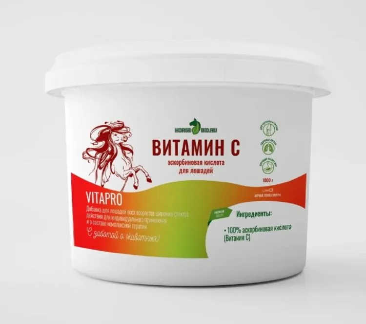 Horse-bio: Витамин С VitaPro для лошадей, 1 кг