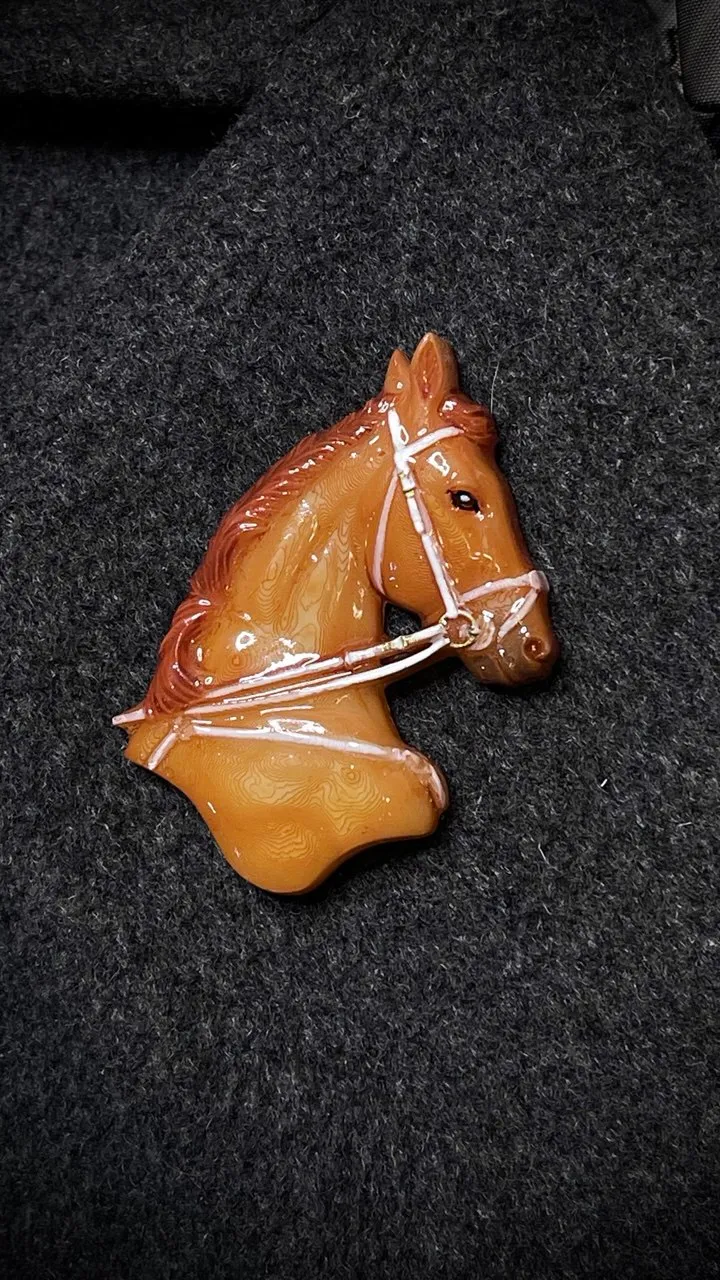 Брошь Донская лошадь ручная работа
