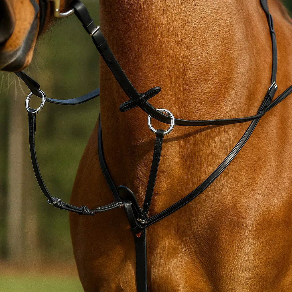 Мартингал из натуральной кожи Деспа HorsePlanet (Cob)