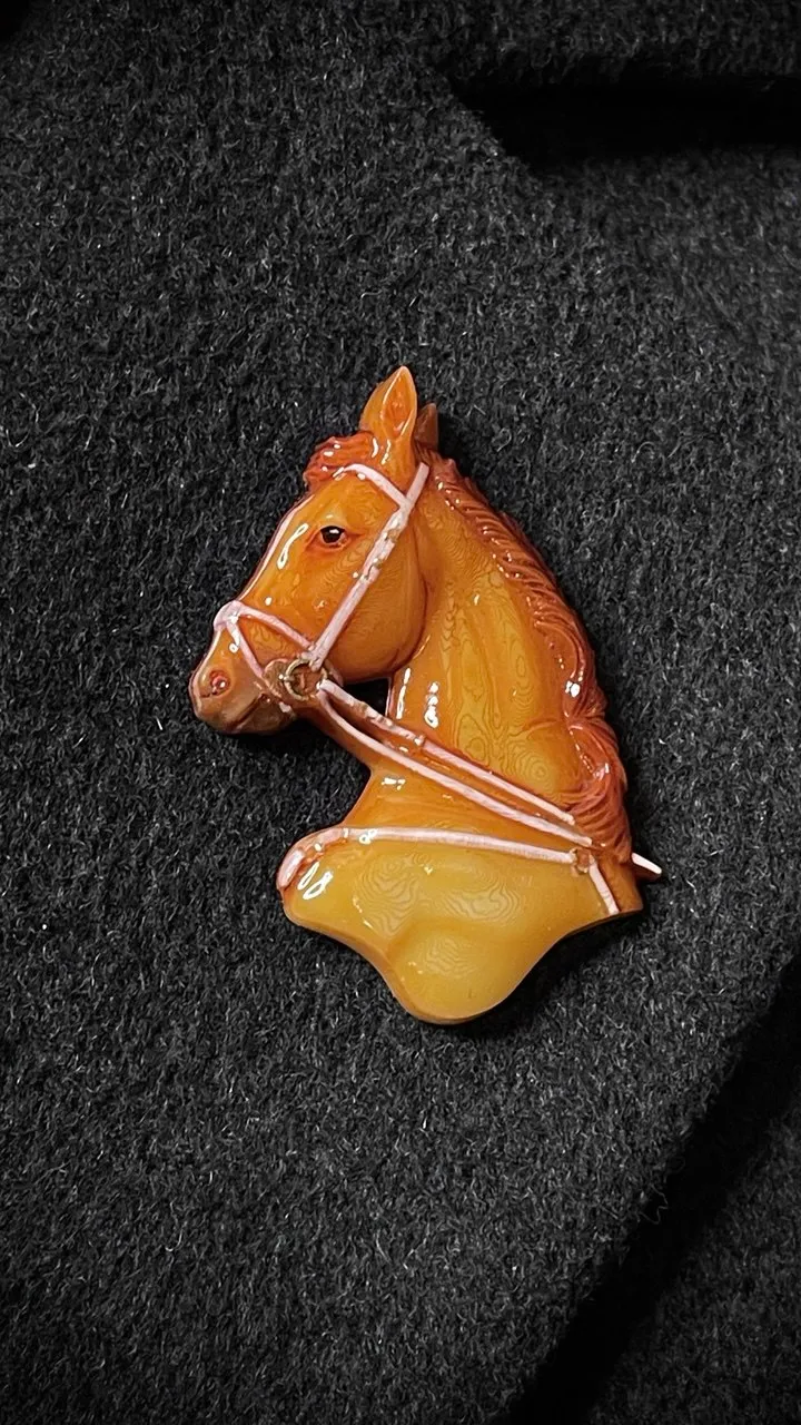 Брошь Донская лошадь ручная работа