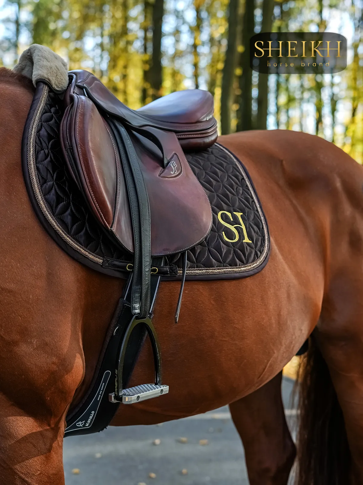 Вальтрап выездковый SHEIKH HORSE BRAND, коллекция ORIENTAL, цвет коричневый