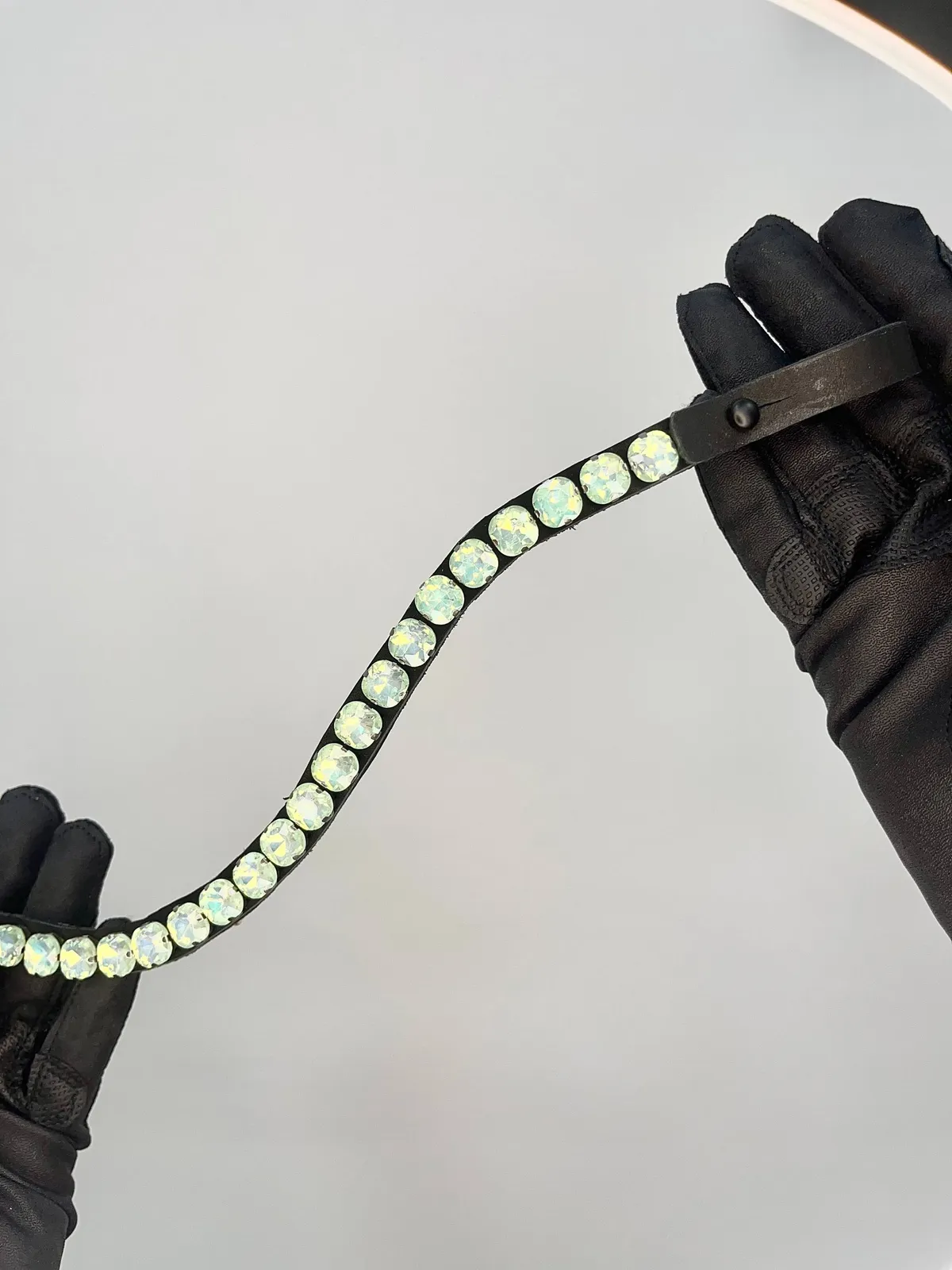 Налобник Kalipso со стразами цвета лунный камень, размер full (44 см)