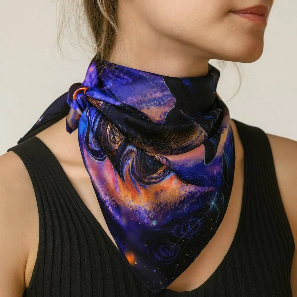 Платок с лошадью коллекция GALAXY большой 90*90 SHEIKH HORSE BRAND