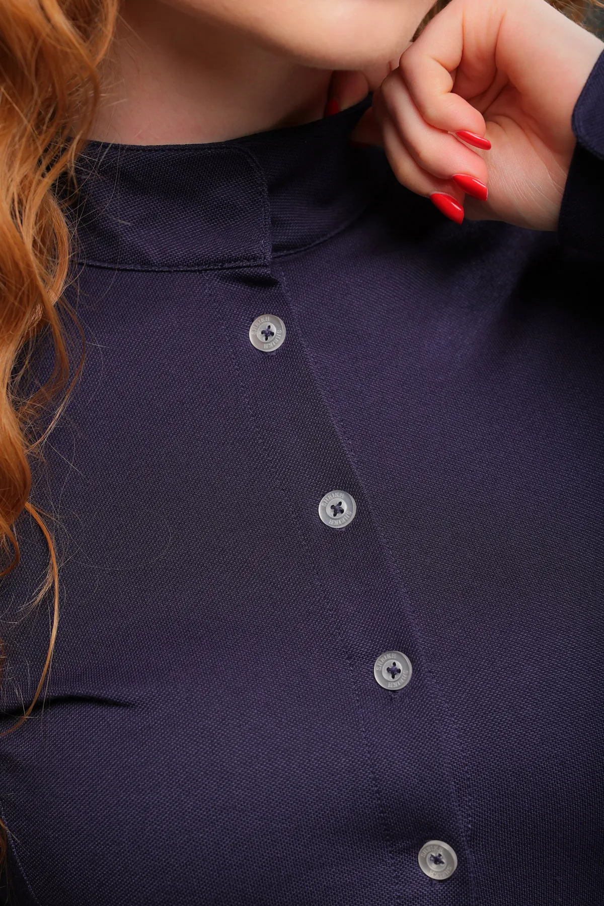 Хлопковая рубашка для верховой езды SHEIKH HORSE BRAND, коллекция ФОРЕСТ, цвет синий, р-р S