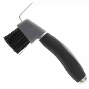 Крюк копытный "EQUIMAN" с щеткой и резиновой ручкой