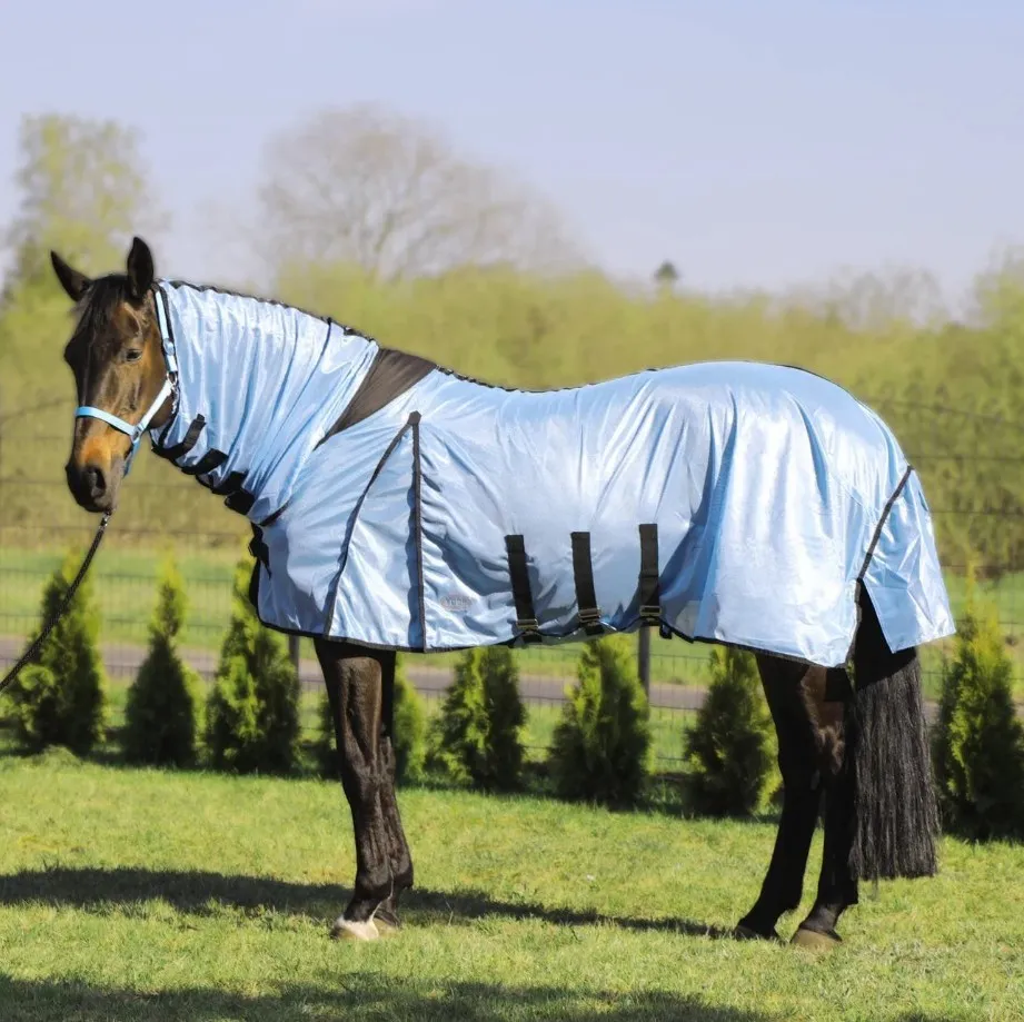 Попона York антимоскитная с капаром голубая 105 см