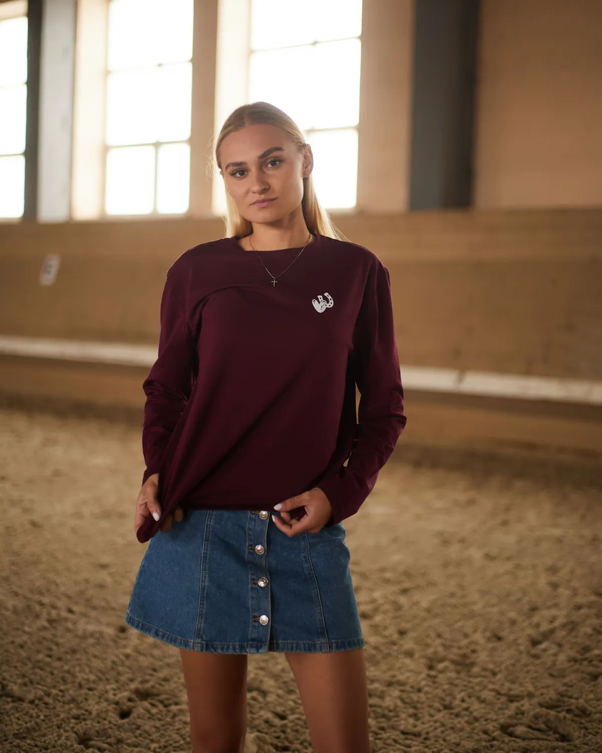 Лонгслив бордовый Krestiki