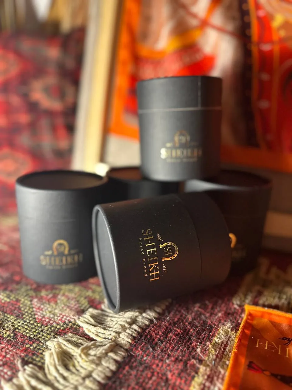 Платок большой SHEIKH HORSE BRAND, коллекция DUNE, р-р 90*90 