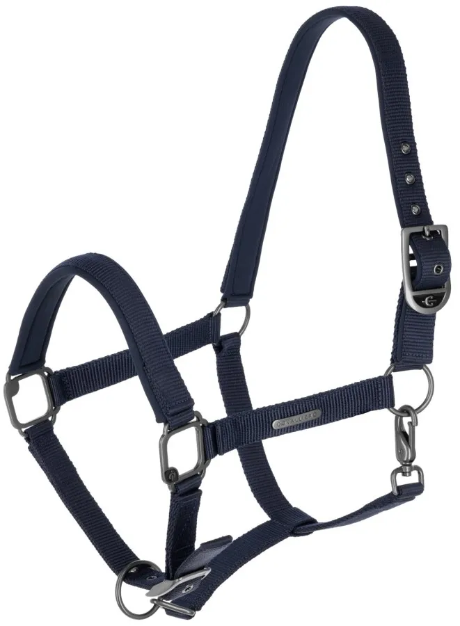 Недоуздок Covalliero c чумбуром S/S25 темно-синий full