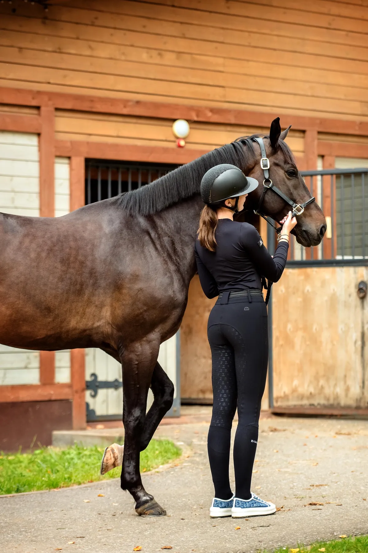Бриджи для конного спорта EQUIAN с полной силиконовой леей