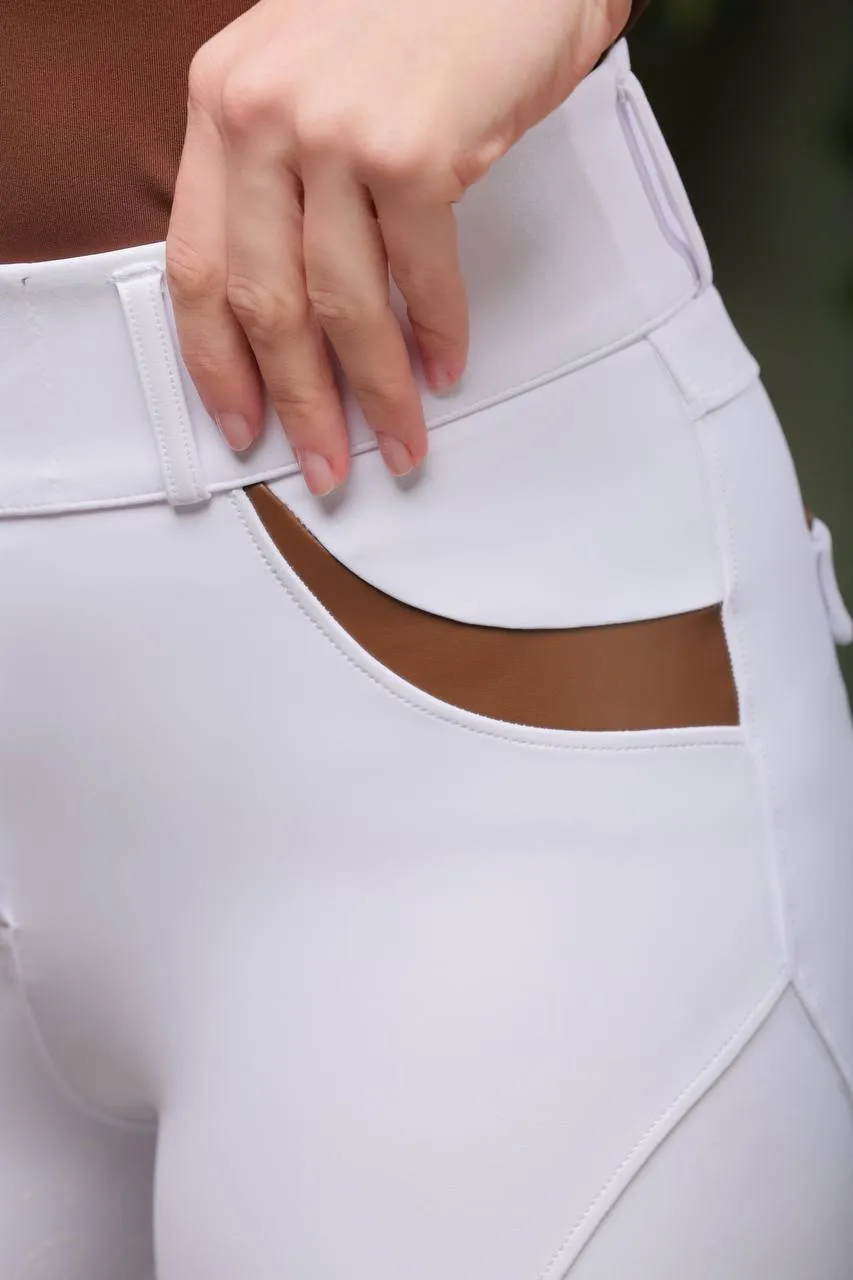 Бриджи для верховой езды, конного спорта SHEIKH HORSE BRAND, коллекция ФОРЕСТ, белые, р-р XS