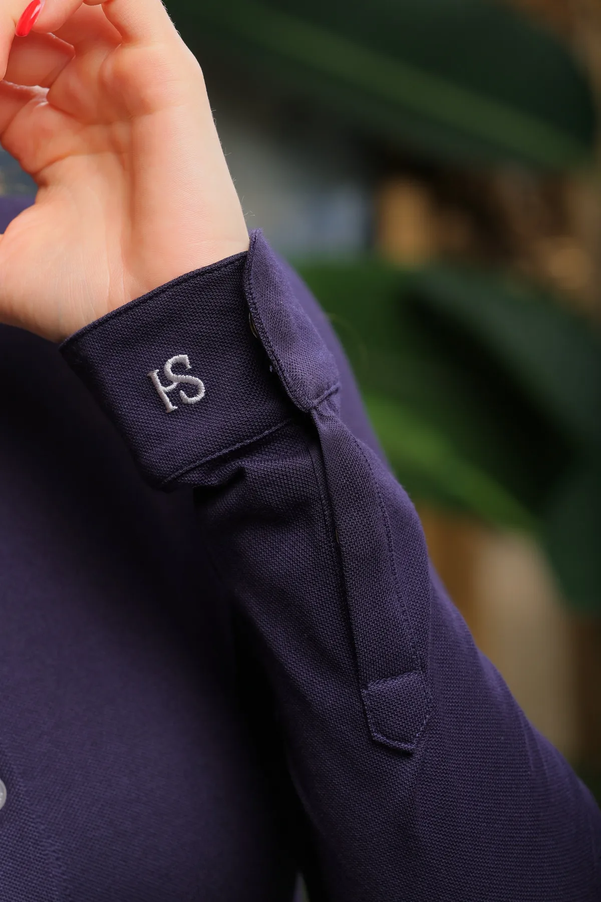 Хлопковая рубашка для верховой езды SHEIKH HORSE BRAND, коллекция ФОРЕСТ, цвет синий, р-р S