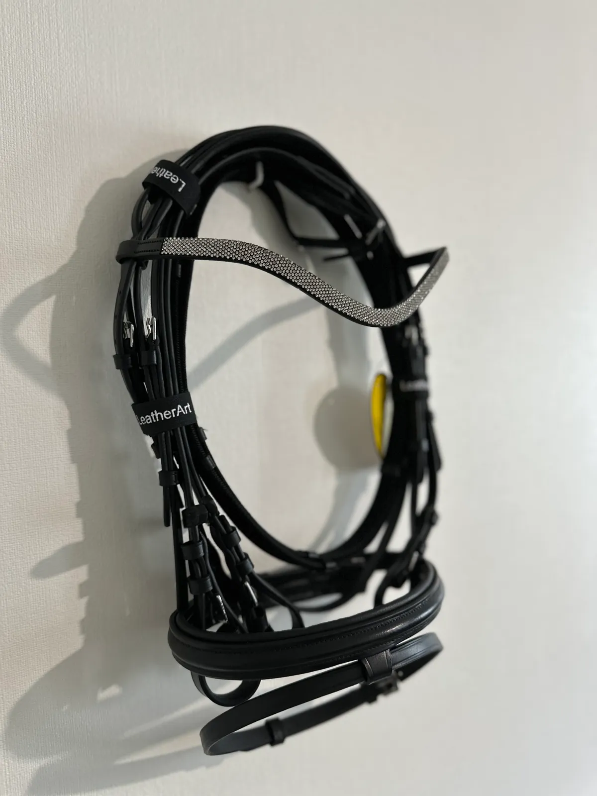 Оголовье трензельное (уздечка) анатомический затылок, Leather Art,XFULL, COB, черный