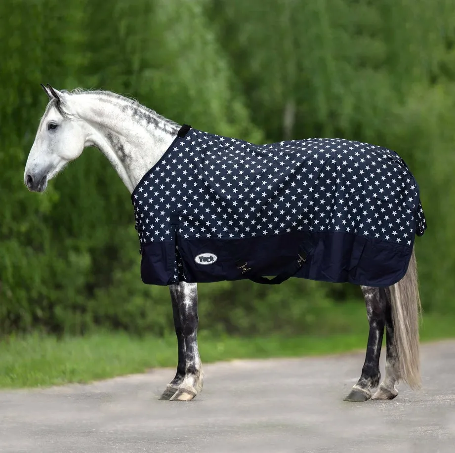 Попона York Navy Star дождь на флисе темно-синий/звезды 135 см