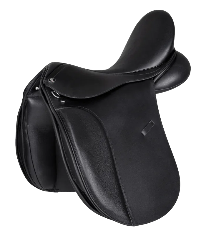 Седло выездковое COMFORT со сменным ленчиком, кожа, 17.5