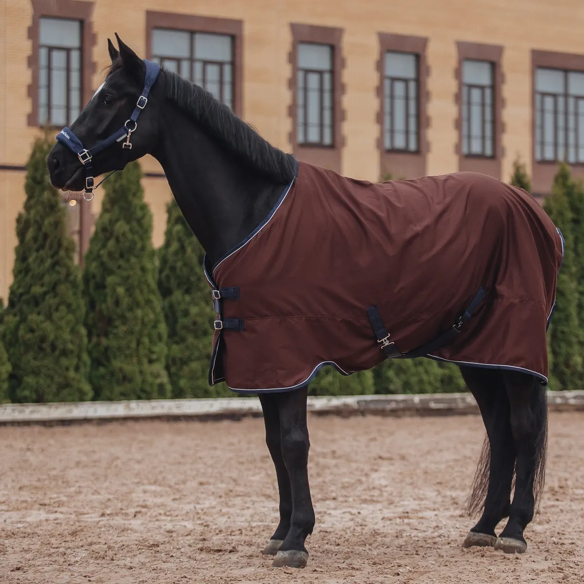 Попона денниковая FLEECE-LINED на флисе коричневый