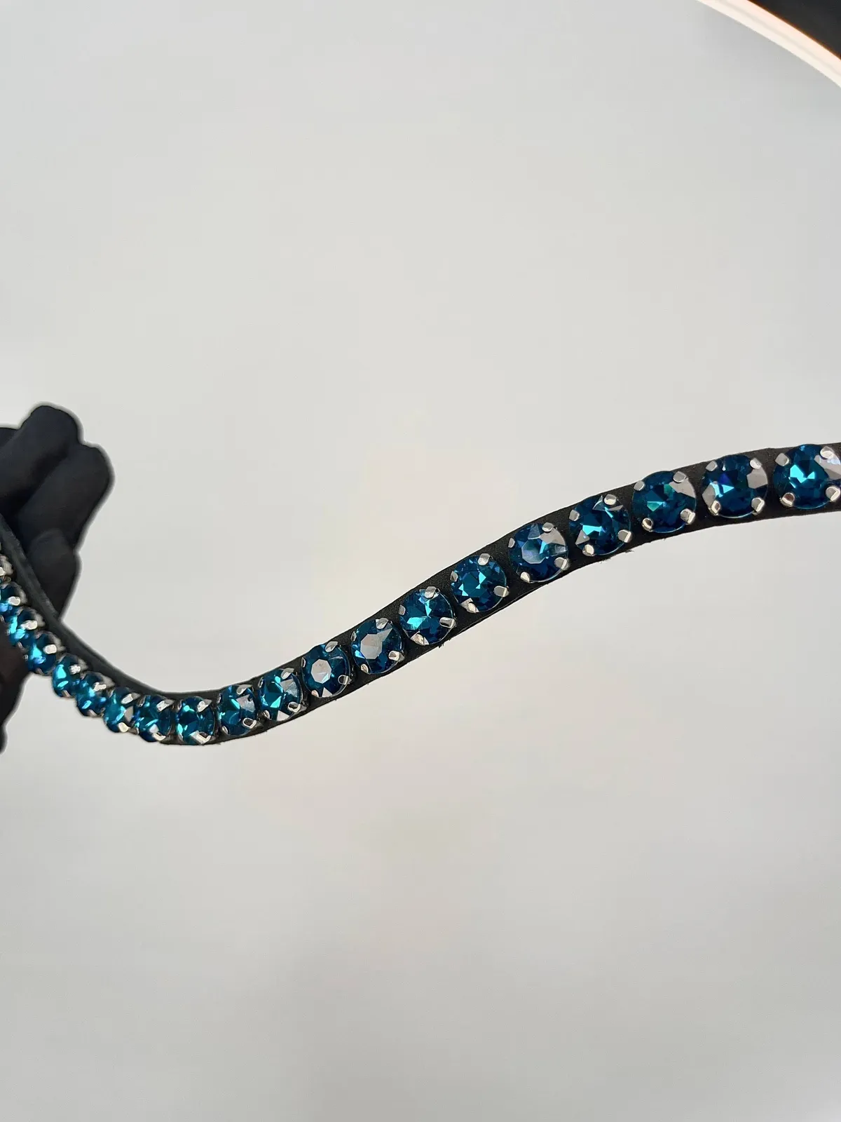 Налобник Kalipso со стразами темно-морского цвета, размер full (43 см)