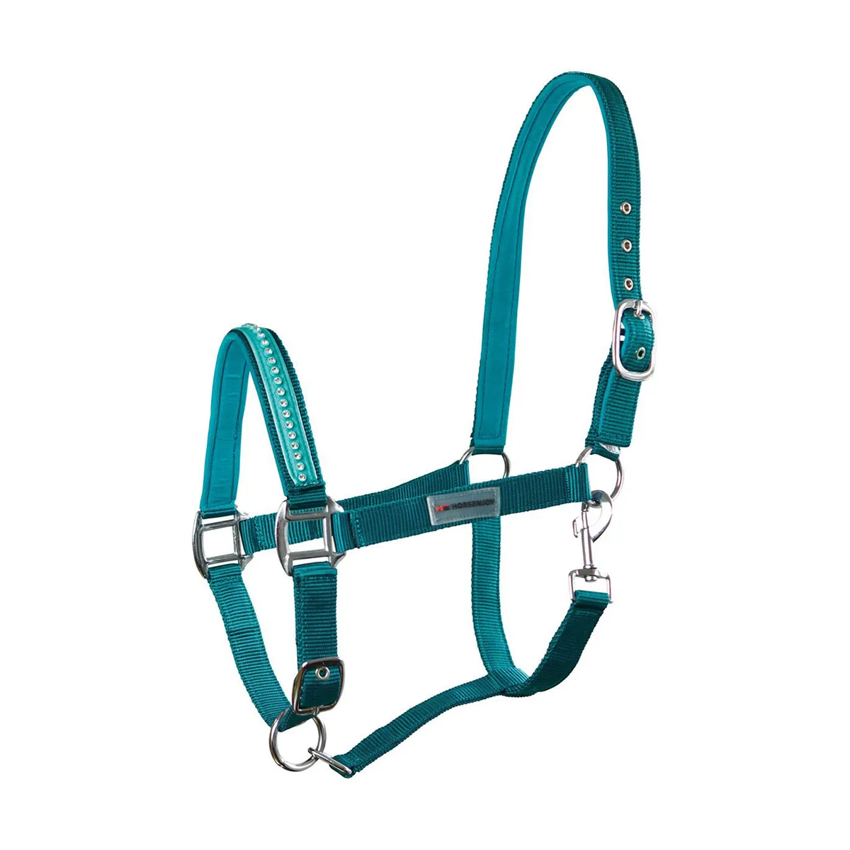 Недоуздок HE Horsenjoy Glitter бирюзовый Full