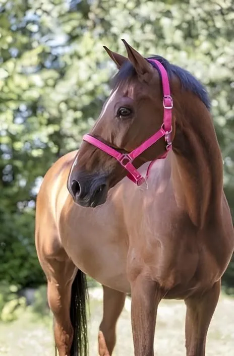 Недоуздок неон Norton розовый фулл