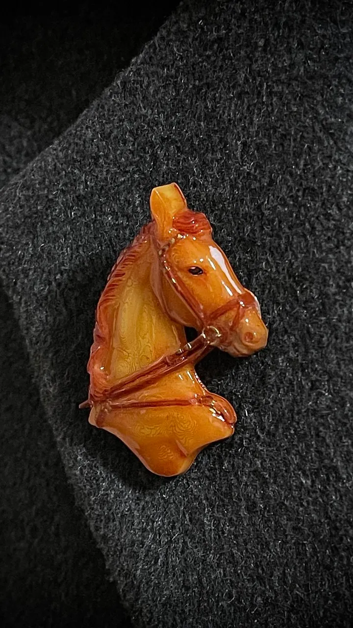 Брошь Донская лошадь ручная работа
