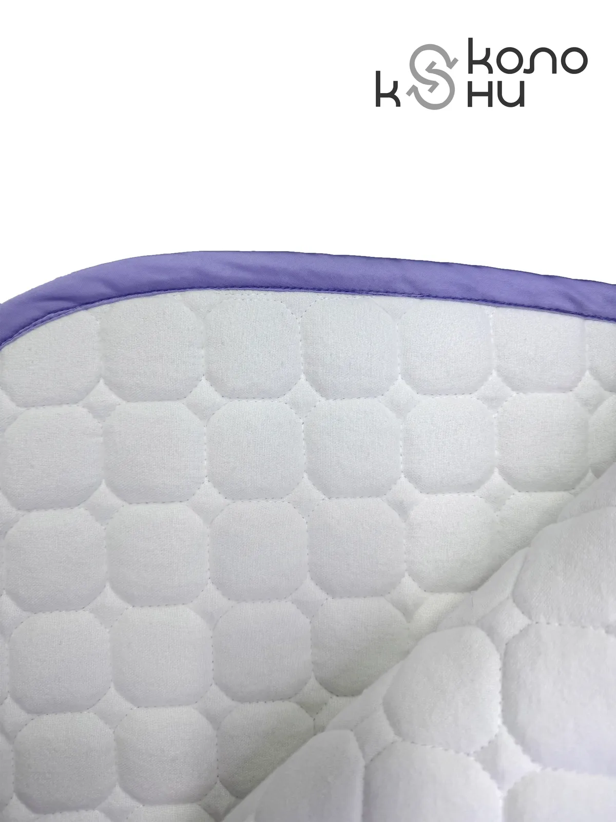 Вальтрап выездковый для лошади конный спорт, верховая езда ОколоКони, цвет сиреневый, мелкая стежка