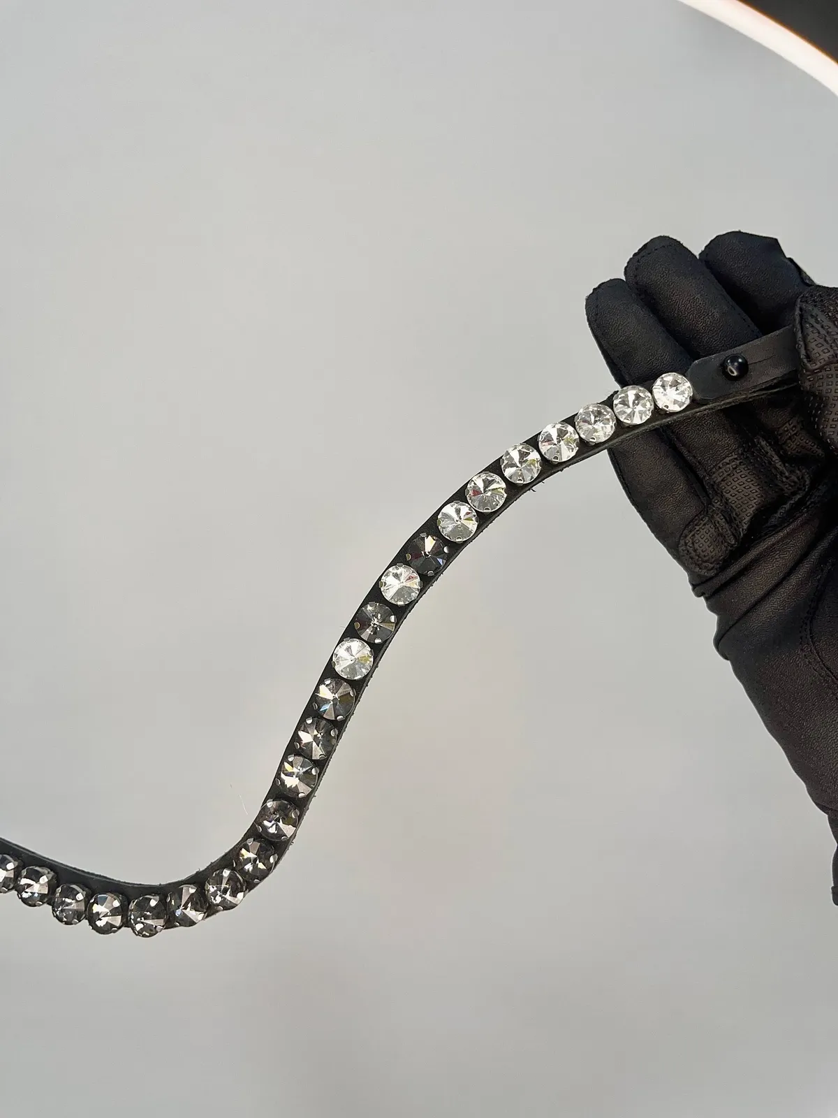 Налобник Kalipso с серебряным градиентом из страз, размер full (44 см)