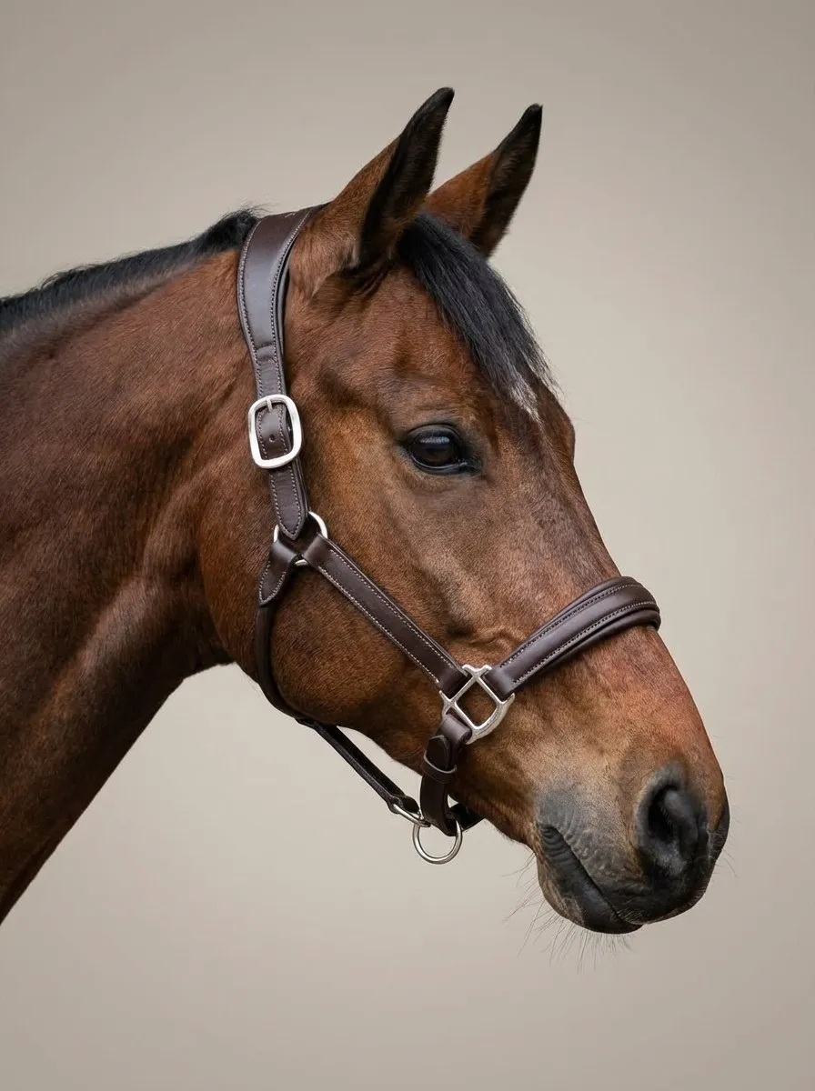 Кожаный анатомический недоуздок Runo