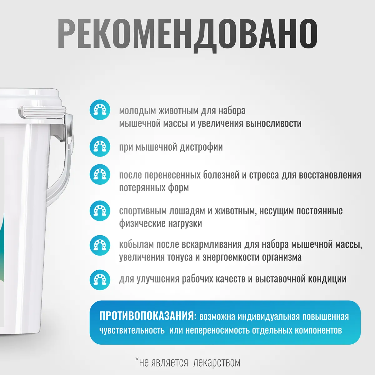 Мускул Кокос MassPro для лошадей, 900 г
