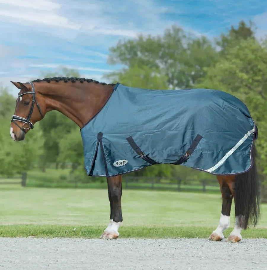 Попона York Reflect дождевая на флисе темно-синяя 125 см