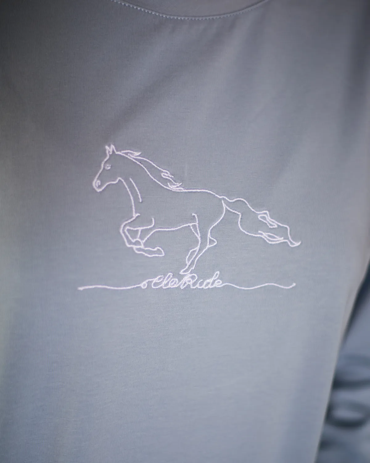 Лонгслив Horse голубой (L)