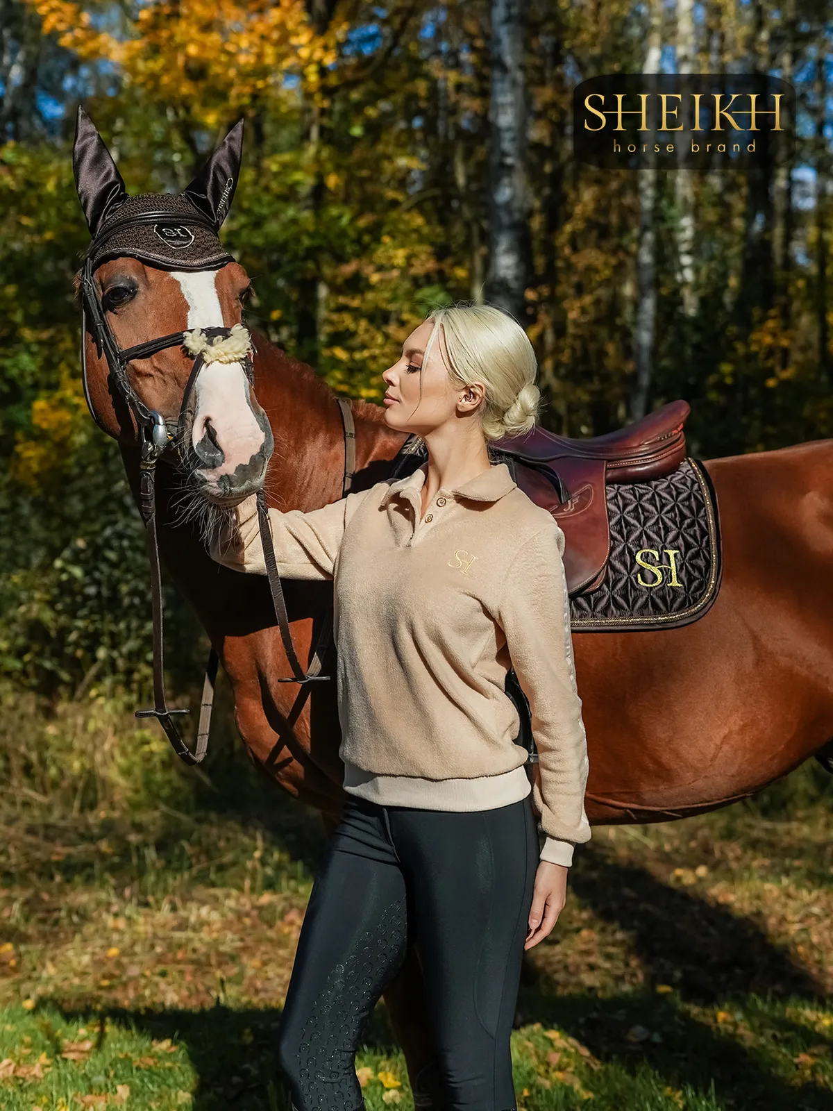 Вальтрап выездковый SHEIKH HORSE BRAND, коллекция ORIENTAL, цвет коричневый