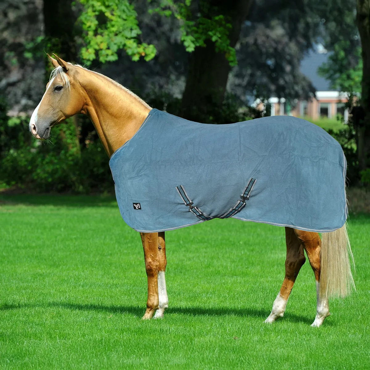 Попона York Billie флисовая с ремнями бирюзовая 155 см