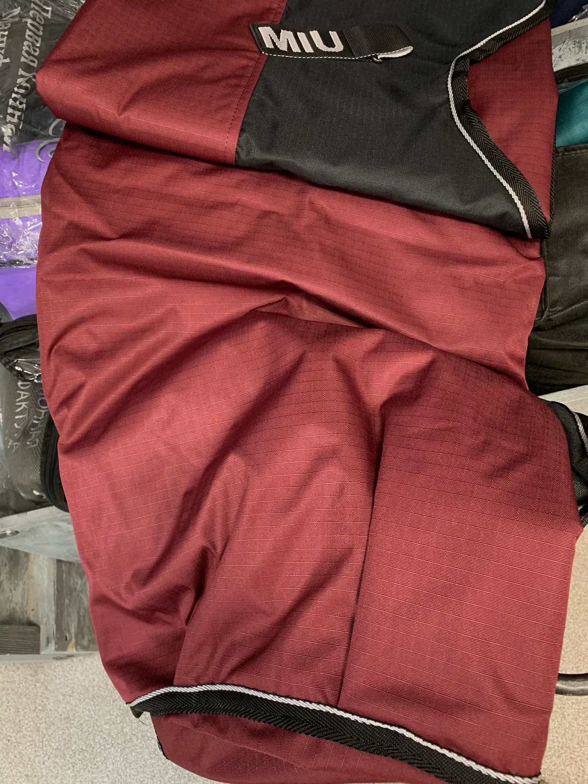 ПОПОНА ПРОГУЛОЧНАЯ NW AIR-MAX С ВЫСОКОЙ ХОЛКОЙ, комбинир. Бордо/чёрный, 145см